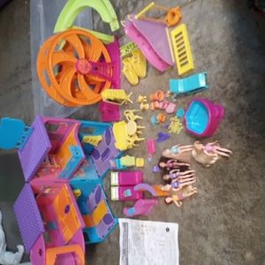 Polly pocket rock n roller coaster hotel lot